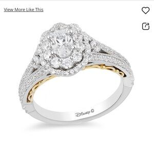 Disney Enchanted Belle Oval Diamond Ring